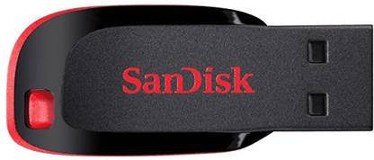 SanDisk Cruzer Blade USB Flash Drive 128 GB Pen Drive Compatible with Mobile, Laptop, Desktop Computer, Audio Player USB 2.0 Plastic Case