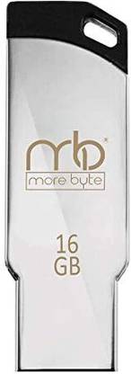 MOREBYTE 16gb 2.0 USB Pen Drive with Metal Body External Storage Device mb-fb-1016 16 GB Pen Drive Compatible with Desktop Computer, Laptop, Television, Audio Player USB 2.0 Metal Case