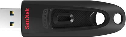 SanDisk Ultra 64 GB USB 3.0 Pen Drive 64 GB Pen Drive Compatible with Mobile, Desktop Computer, Laptop, Tablet, Gaming Console, Television USB 3.0 Plastic Case