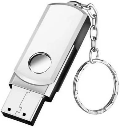 Harry Sleek Metal Finish Built-in Keychain Loop for Portability 4 GB Pen Drive Compatible with Audio Player, Desktop Computer, Laptop USB 2.0 Metal Case