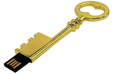 KBR PRODUCT UNIQUE METAL CUSTOM SHAPE GOLDEN KEY 4 Pen Drive Compatible with Laptop, Audio Player, Gaming Console, Desktop Computer, Television USB 2.0 Plastic Case