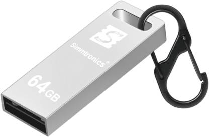 Simmtronics Ultra Speed USB 2.0 64GB Flash Drive Metal Body With Anti Lost Hook 64 GB Pen Drive