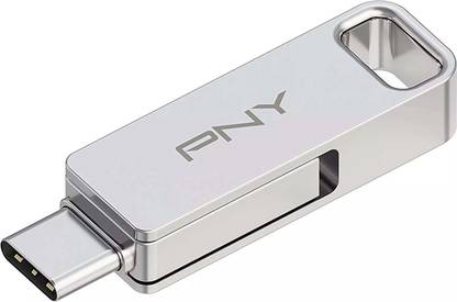 PNY DUO LINK USB 3.2 Type-C OTG 64 GB Pen Drive Compatible with Mobile, Laptop, Desktop Computer USB 3.2 Metal Case
