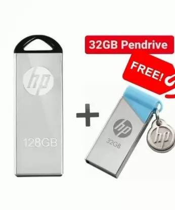 HP v220-215w 128 GB Pen Drive Compatible with Mobile, Laptop, Desktop Computer, Audio Player USB 2.0 Metal Case
