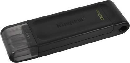 KINGSTON DataTraveler 70 32GB Portable USB-C flashdrive with USB 3.2 speeds DT70/32GB 32 GB Pen Drive Compatible with Netbook, Laptop, Mobile USB 3.2 Plastic Case