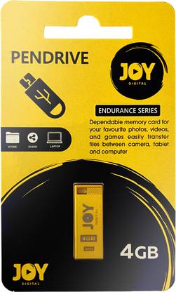 JOY ENDURANCE SERIES 4 GB Pen Drive Compatible with Audio Player, Desktop Computer, Gaming Console, Laptop, Netbook, Television USB 2.0 Metal Case