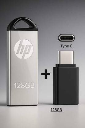 HP 128GB Pen drive V220W USB 3.0 128 GB Pen Drive Compatible with Audio Player, Desktop Computer, Gaming Console, Laptop, Mobile, Tablet USB 3.0 Metal Case