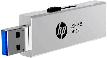 HP 818W USB3.2 Metal Body 64 GB Pen Drive Compatible with Laptop, Netbook, Desktop Computer, Television USB 3.2 Metal Case