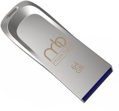 MOREBYTE 64gb USB Pen Drive with Metal Body External Storage Device 64 GB Pen Drive Compatible with Desktop Computer, Laptop, Television, Audio Player USB 2.0 Metal Case
