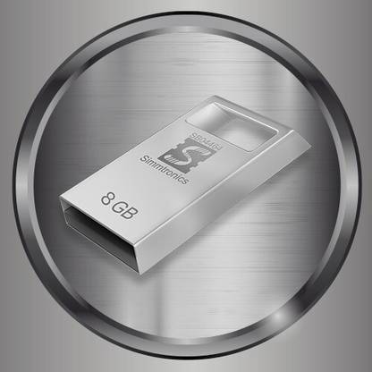 Simmtronics Teeny Flash Drive with Metal Body 8 GB Pen Drive Compatible with Laptop, Desktop Computer USB 2.0 Metal Case
