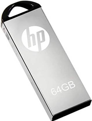 HP V22OW 64 GB Pen Drive Compatible with Audio Player, Desktop Computer, Gaming Console, Laptop, Mobile, Netbook, Tablet, Television USB 2.0 Metal Case