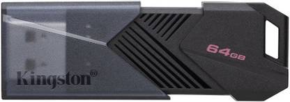 KINGSTON DataTraveler Exodia Onyx USB 3.2 Flash Drive 64 GB Pen Drive Compatible with Audio Player, Laptop, Mobile, Tablet, Television USB 3.2 Plastic Case