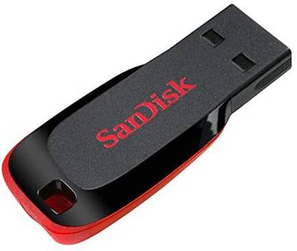 SanDisk CRUZER BLADE-Z50 16 GB OTG Drive Compatible with Laptop, Desktop Computer USB 2.0 Plastic Case