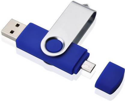 Eshop Swivel Otg High Speed Usb 2.0 Android Smartphone Usb Flash Drive 4 GB OTG Drive Compatible with Gaming Console, Desktop Computer, Tablet, Mobile, Television, Audio Player, Laptop USB 2.0 Plastic, Metal Case