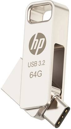 HP USB 3.2 x206c 64 GB OTG Drive Compatible with Mobile, Laptop USB 3.2 Metal Case