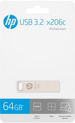 HP USB 3.2 x206c 64 GB OTG Drive