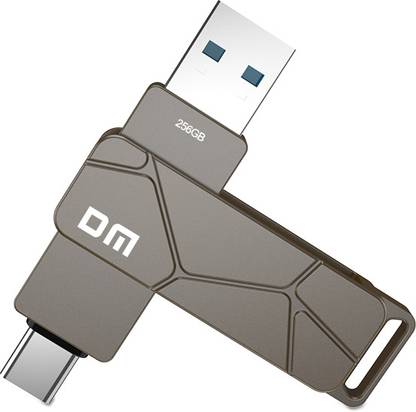 DM PD198 256GB USB 3.2 Gen1 Type C Metal Premium Pendrive for PC, Laptop, Netbook, 256 GB OTG Drive Compatible with Audio Player, Desktop Computer, Gaming Console, Laptop, Mobile, Netbook, Tablet, Television USB 3.2 Metal Case