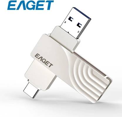 EAGET CF30 512GB USB 3.2 Gen1 Type C Metal Pendrive for PC, Laptop, Mac Book, 512 GB OTG Drive Compatible with Laptop, Gaming Console, Audio Player, Television, Netbook, Tablet, Mobile, Desktop Computer USB 3.2 Metal Case