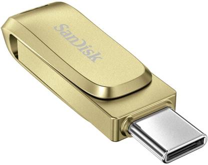 SanDisk SDDDC4-064G-I35GD 64 GB OTG Drive Compatible with Mobile, Desktop Computer, Laptop USB 3.1 Metal Case
