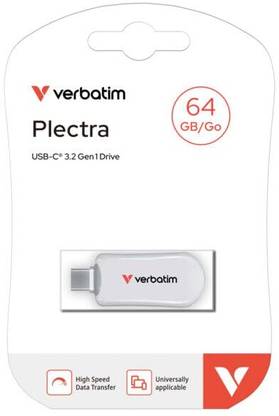 Verbatim Plectra 30228 64 GB OTG Drive Compatible with Audio Player, Desktop Computer, Gaming Console, Laptop, Mobile, Tablet USB 3.2 Plastic Case