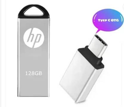 HP SPEED 128 GB OTG Drive Compatible with Audio Player, Desktop Computer, Gaming Console, Laptop, Mobile, Tablet USB 2.0, USB 3.0 Metal Case