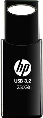 HP 712w 256GB USB 3.2 Flash Drive Black 256 GB Pen Drive Compatible with Laptop USB 3.2 Plastic Case