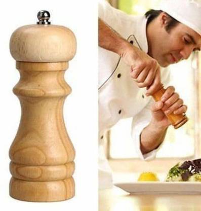 EVERSHINET Salt and Pepper Grinder Mixer Spice Seasoning Mill Sprinkler (5 Inch, Wooden) Wooden Traditional Pepper Mill