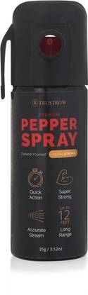 TRUSTROW 4 X Strong Pepper Spray 55 ml Self Defence for Women , Men and Girls Pepper Stream Spray