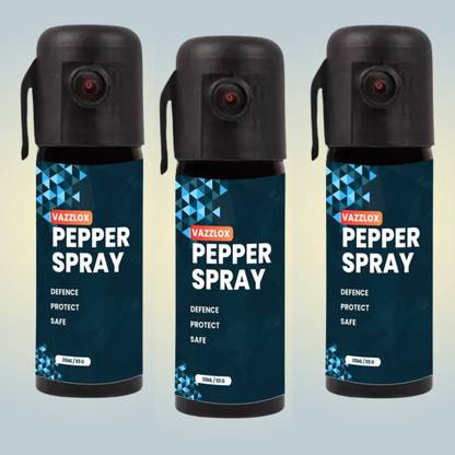 VAZZLOX Ultra Strong Pepper Spray for Woman self Defence - 165 ml Pepper Stream Spray