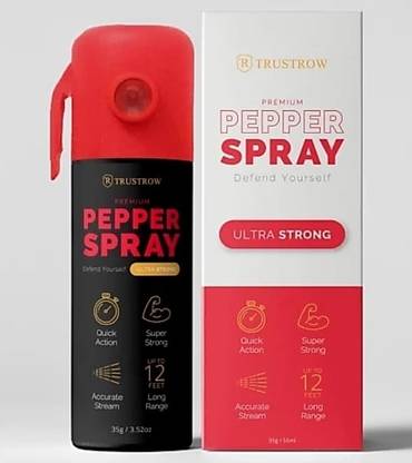 TRUSTROW Ultra Strong Pepper Spray Self Defence with Hand Grip Pepper Stream Spray