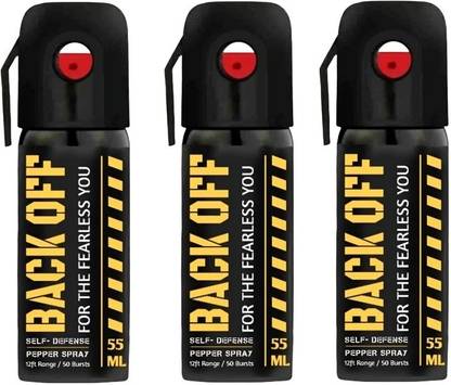 ANISAM Back Off Pepper Spray Pack of 3 x 55ml Pepper Stream Spray