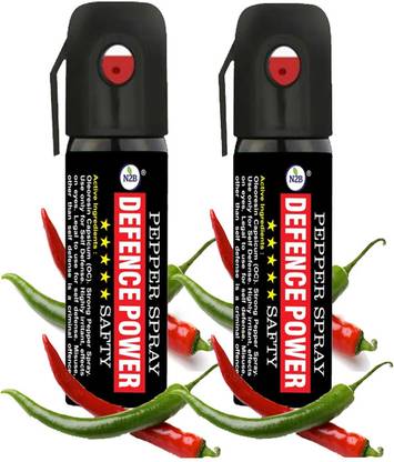 N2B Defence PowerWomen Self Defence green&red Pepper SprayforSafety Pack of 2 Pepper Stream Spray