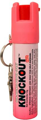 Knockout Self Defence Pepper Spray with Key Ring for Women Safety Upto 10 Ft Range Pepper Stream Spray
