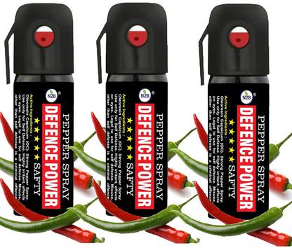 N2B Defence PowerWomen Self Defence green&red Pepper StreamSprayforSafety Pack of 3 Pepper Stream Spray