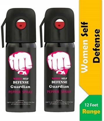 Guardian Women Self Defence Pepper Spray for Safety/Protection, Compact Size with Clip | Max Protection - 45 shots | 55 ml | Pack of 2 Pepper Stream Spray
