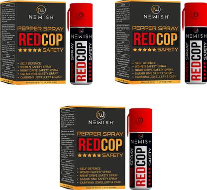 NEWISH Powerful Self-Defense For Women Pack Of 3 (Each 35 gm | 55 ml) Pepper Stream Spray