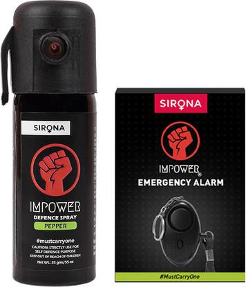 IMPOWER Pepper Spray and Emergency Alarm for Women Safety & Self Defence Pepper Foam Spray