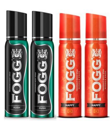 FOGG Rush happy Mobile Pack Pocket Deo (25ml x 4) Eau de Parfum  -  100 ml