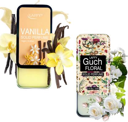 LAFFY Vanilla Solid Perfume&GUCCY Flora|Long-Lasting,Non-Greasy Perfum|Travel-Friendly Eau de Cologne  -  24 ml