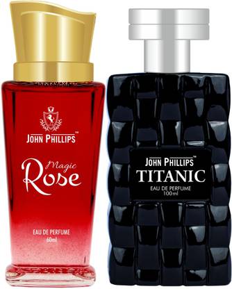 John Phillips MAGIC ROSE & TITANIC | Long Lasting | Combo Eau de Parfum - 160 ml