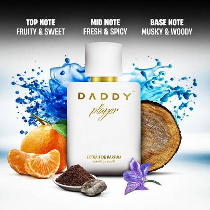 DADDY Player Perfume For Men Long Lasting Fragrance Spray Extrait De Parfum  -  100 ml
