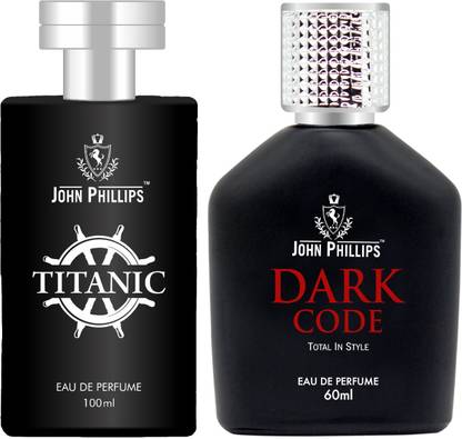 John Phillips Titanic & Darkcode | Daily Casual & Party Wear | Eau De Perfume |Unisex Eau de Parfum  -  160 ml