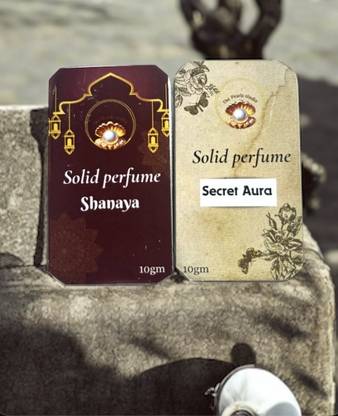 Thepearlsstudio Solid Perfume Pack of 2 | Secret & Shanaya | 2 x 10ml Eau de Cologne  -  20 ml