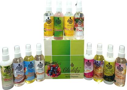 Gladify 100ml Non Alcoholic Spray Bottle 100ml Each(Pack Of 12 Fragrance) Eau de Cologne  -  1200 ml