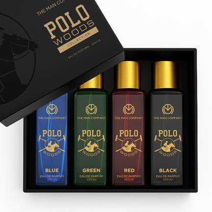 THE MAN COMPANY Perfume for Men Gift Set - 4*20ml | POLO WOODS COLLECTION | Long-Lasting Perfume  -  80 ml