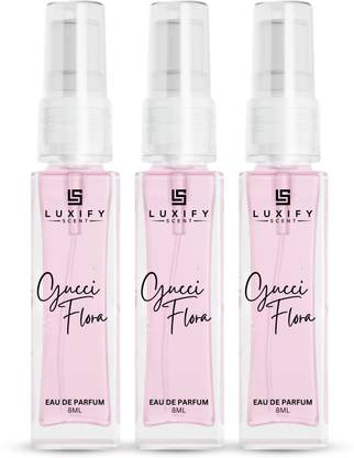 Luxify Scent Gucci Flora Perfume Set | Long Lasting | Pocket Friendly | Pack of 3 - 8ML | Eau de Parfum  -  24 ml