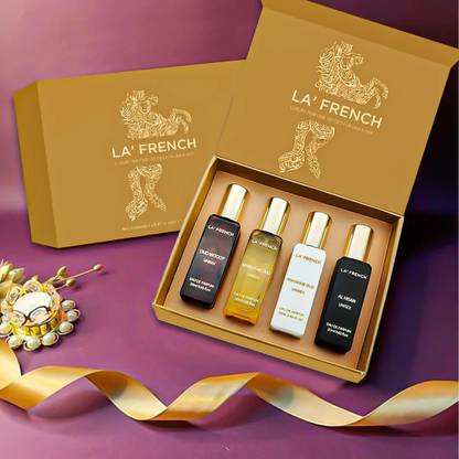 La French Oud Gift Set Adventure Oud Romance Oud Al Hisan Oud Woody 4x20ml Eau de Parfum  -  80 ml