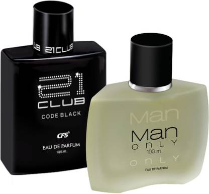 CFS Code Black & Man Only Black EDP Long Lasting Luxury Perfume Eau de Parfum  -  200 ml