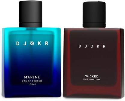 DJOKR Marine & Wicked Perfumes Combo For Men | Luxury Long Lasting Fragrance Spray Eau de Parfum - 200 ml