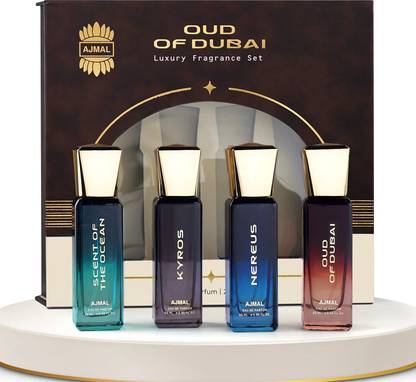 Ajmal Oud of Dubai Long Lasting Travel Perfume Gift Set for Men & Women Eau de Parfum  -  80 ml